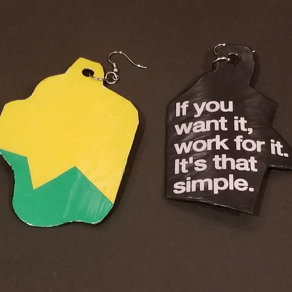 Inspirational Quote Earrings View 6